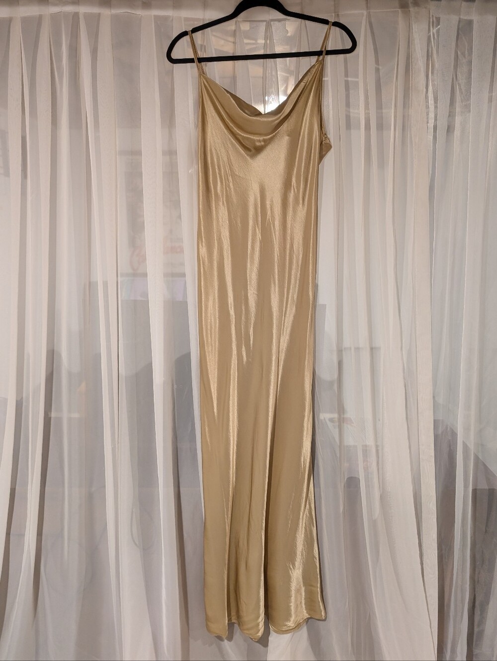 90s does 30s Liquid Satin Bias Cut Dress